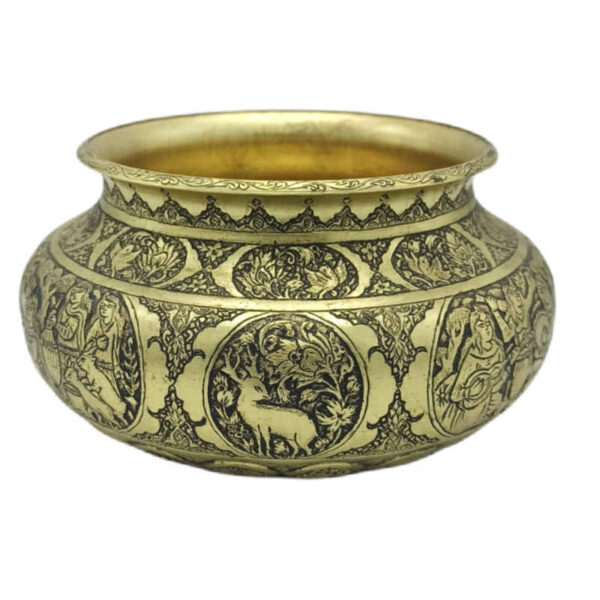 Persian Ghalamzani Copper Bowl Model Shekar