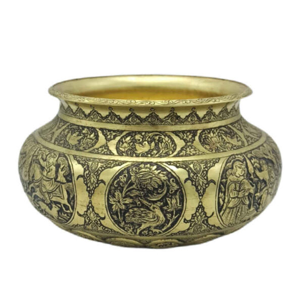 Persian Ghalamzani Copper Bowl Model Shekar