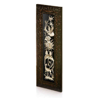 Handmade Framed Persian Engraved Copper Art Honar – Traditional Wall Decor