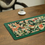 Persian Elegance Green Velvet Table Runner Nazanin