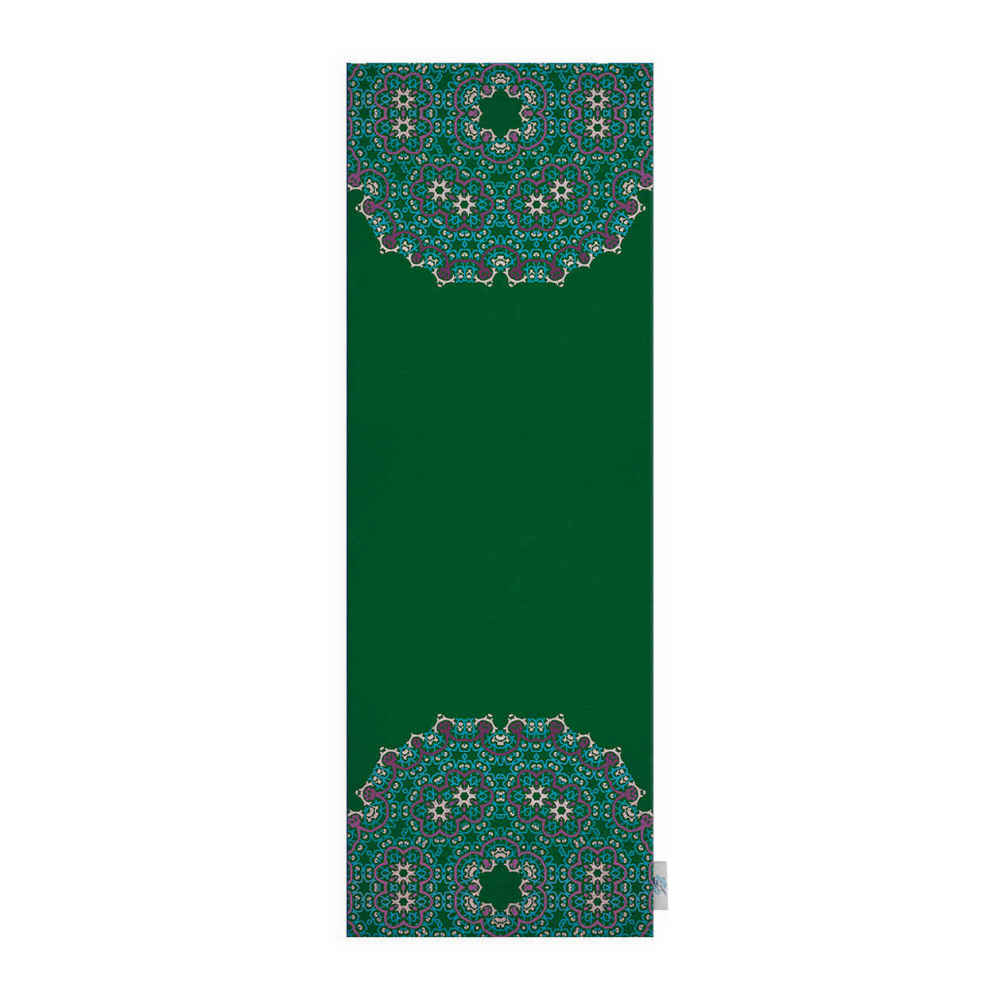 Persian Elegance Green Velvet Table Runner Shams