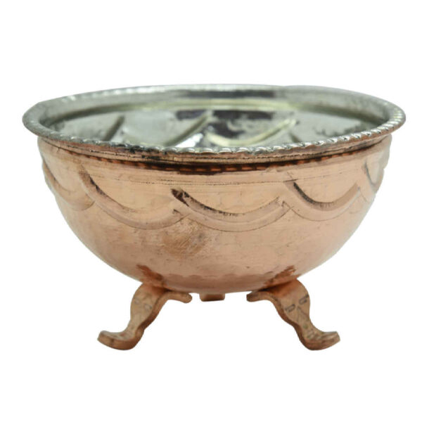 Traditionally Hammered Copper Dinnerware Bowl - Hiva