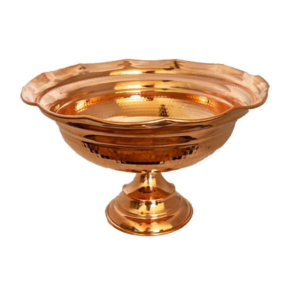 Copper Serving Bowl Suitable for Fruits and Sweets Hammered Yazdan