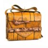 Luxurious Handcrafted Leather Crossbody Shoulder Bag - Birds Design