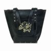 Handcrafted Leather Tote Bag with Persian Ghayeghi Design