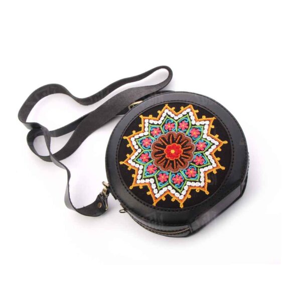 Persian Leather Shoulder Bag Model Rashti Doozi