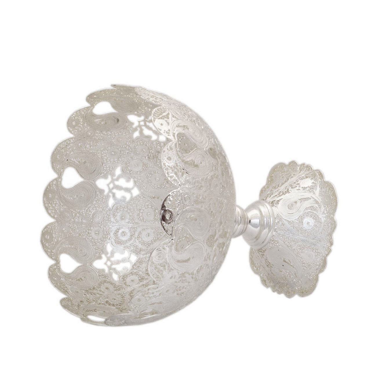 Persian Filigree Decorative Bowl – Pegah Malileh-Kari Silver Fruit Bowl