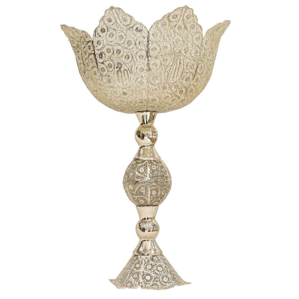 Persian Malileh Kari Silver Fruit Bowl Model Shokoh