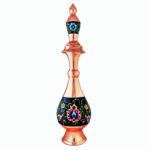 Decorative Copper Bottle Persian Minakari Enamel Paradise