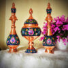 Decorative Copper Bottle Persian Minakari Enamel Paradise