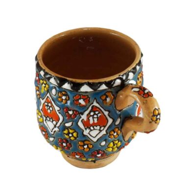 Artistic Pottery Cup – Handcrafted Minakari Enameled, Atlas Model