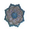 Decorative CopperWall  Plate Hand-Painted with Persian Minakari Enamel Atrin