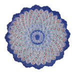 Decorative Copper Plate Hand-Painted with Persian Minakari Enamel Azar
