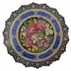 Decorative Copper Wall Plate Hand-Painted with Persian Minakari Enamel Floral