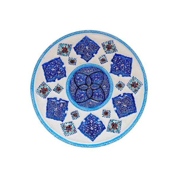 Decorative Copper Wall Plate Hand-Painted with Persian Minakari Enamel Bahman
