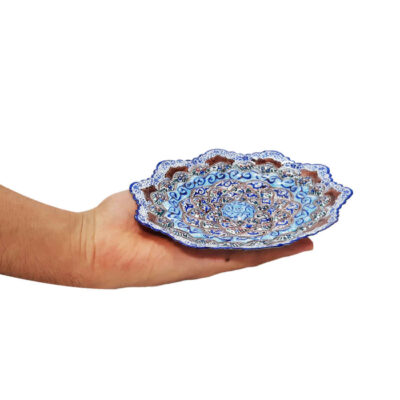 Decorative Copper Wall Plate Hand-Painted with Persian Minakari Enamel Bamdad