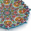 Decorative Pottery Plate Hand-Painted with Persian Minakari Enamel Borzoo