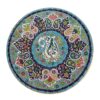 Decorative Pottery Wall Plate Hand-Painted with Persian Minakari Enamel Paisley