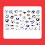 Evil Eye Nail Stickers - Cheshm Nazar Design