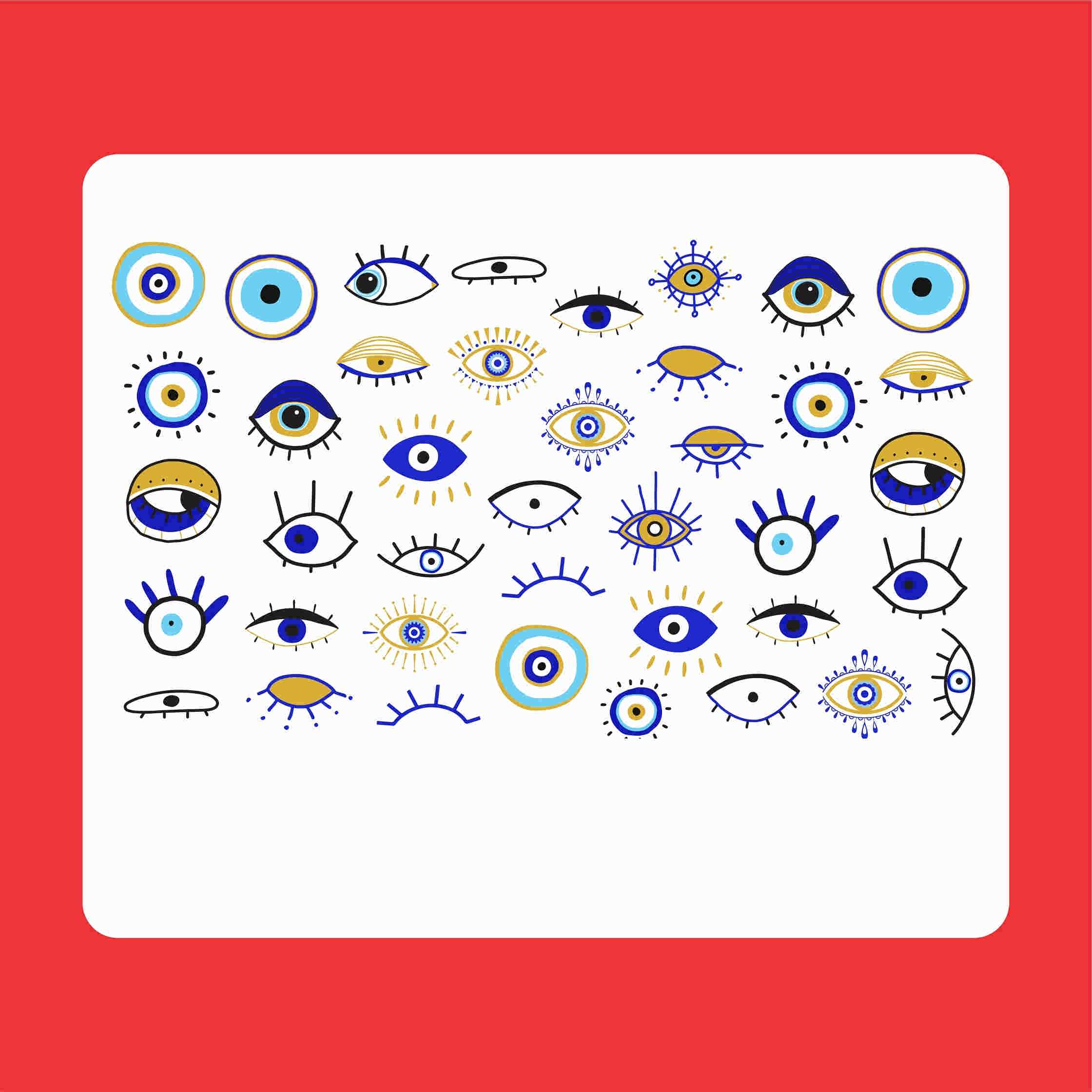 Evil Eye Nail Stickers - Cheshm Nazar Design