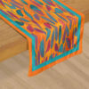 Persian Elegance Orange Velvet Table Runner Atoosa
