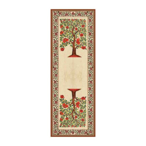 Persian Style Cream Velvet Runner Model Khooshe