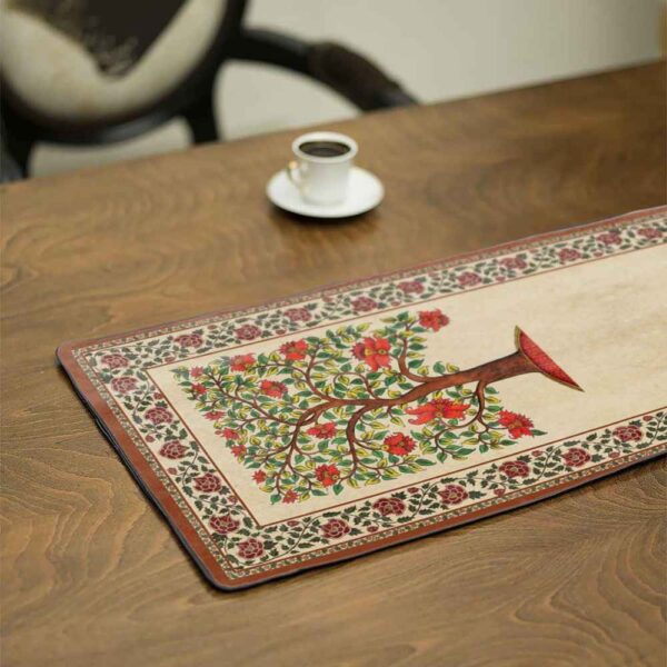 Persian Style Cream Velvet Runner Model Khooshe