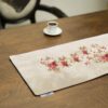 Persian Elegance Cream Velvet Table Runner Baharak