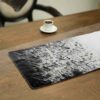 Persian Elegance Gray Velvet Table Runner Sher