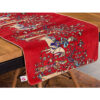 Persian Elegance Red Velvet Table Runner Rakhsh