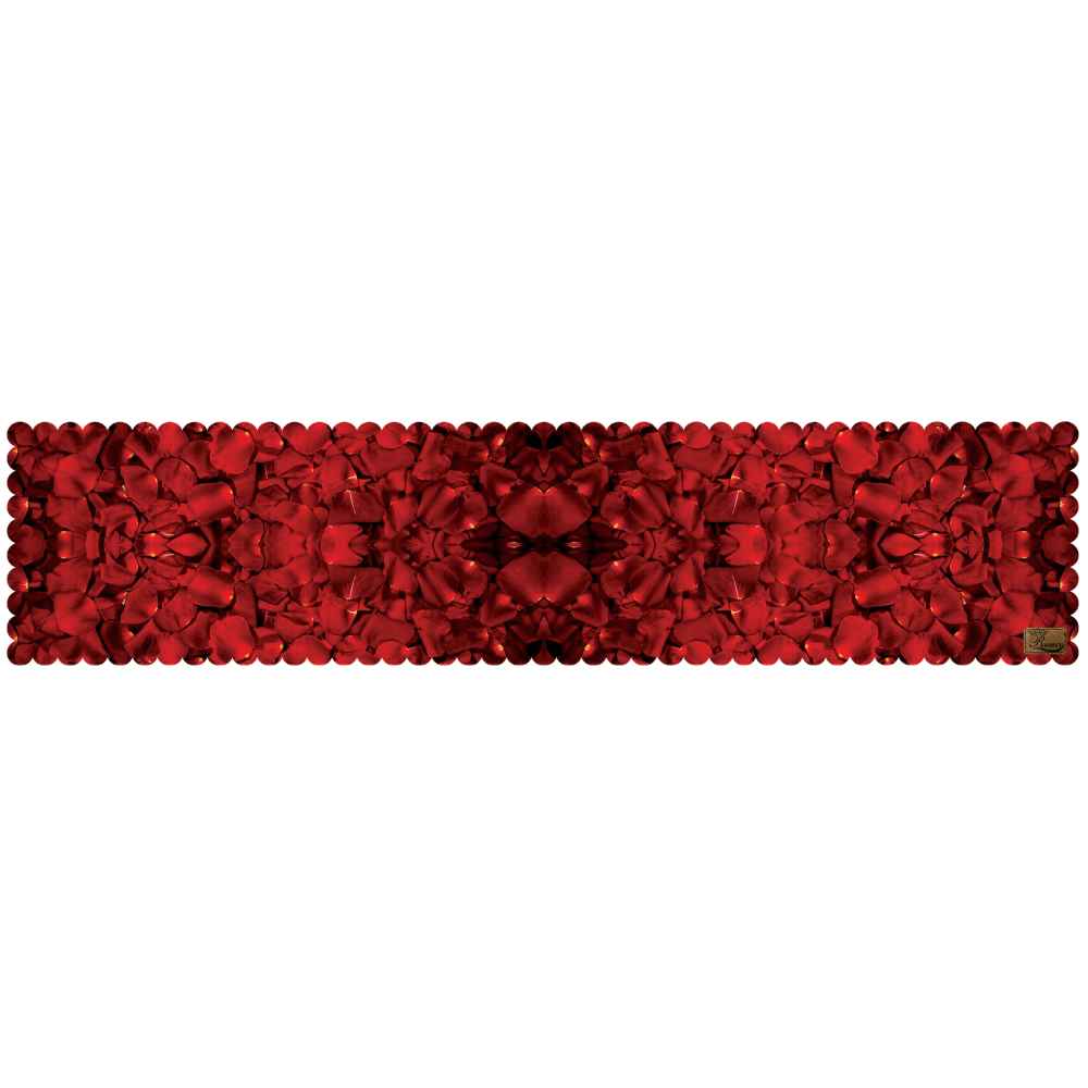 Persian Elegance Red Velvet Table Runner Saltanati