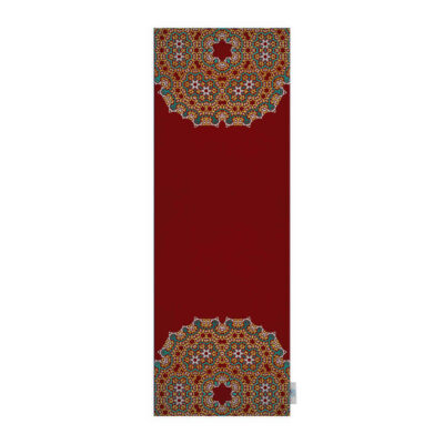 Persian Elegance Red Velvet Table Runner Shams II