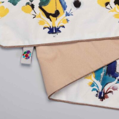 Persian Elegance White Velvet Table Runner Nahal