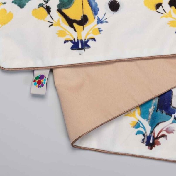 Persian Style White Velvet Table Runner Model Nahal
