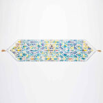 Persian Elegance White Velvet Table Runner Nahal