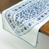 Persian Elegance White Velvet Table Runner Silva