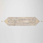 Persian Elegance White Velvet Table Runner Sima