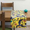 Persian Elegance Yellow Velvet Table Runner Rahil