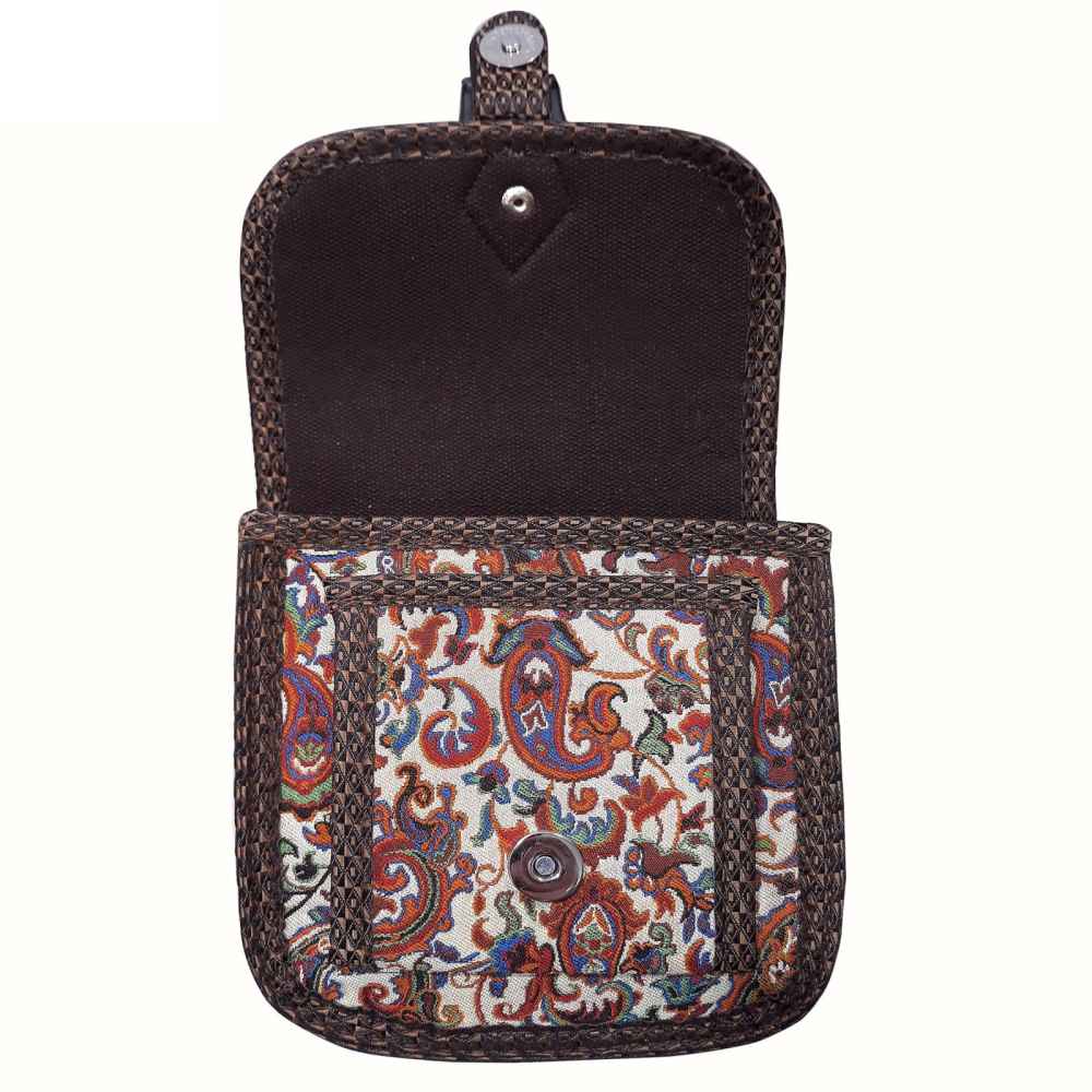 Bohemian Termeh Crossbody Shoulder Bag with Persian-Inspired Pattern – Ahoora
