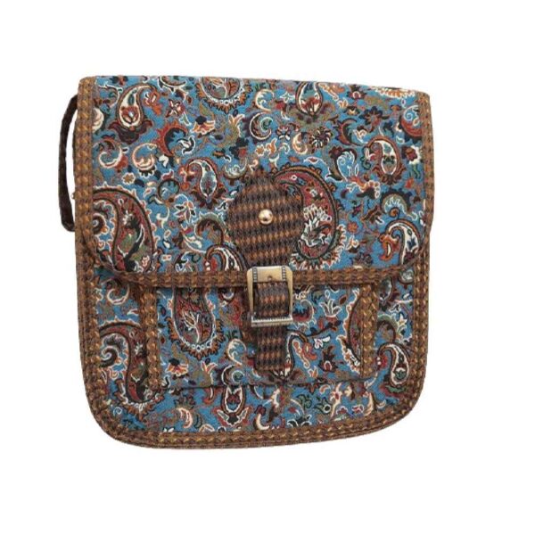 Bohemian Termeh Crossbody Shoulder Bag with Persian-Inspired Pattern – Aseman