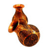 Handcrafted Persian Engraved Copper Vase Decorative with Gol o Morgh Design