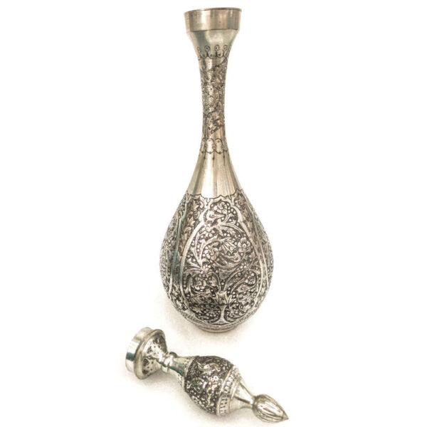 Set of 2 Persian Ghalamzani Copper Bottle Model Silvana