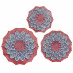 Decorative Copper Plate Hand-Painted with Persian Minakari Enamel Arghavan