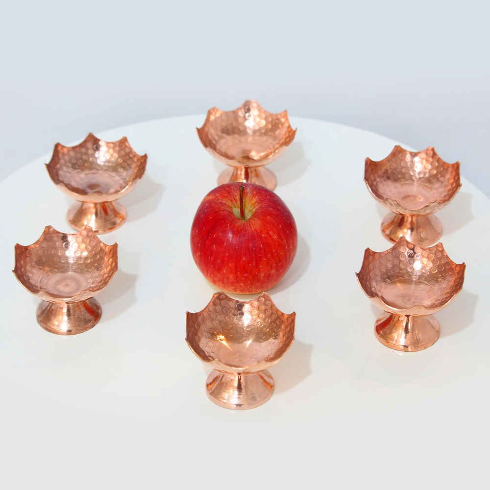 Set of 6 Traditionally Hammered Copper Dinnerware Bowls – Azar