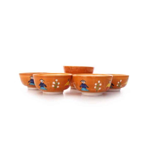 Set of 6 Persian Pottery Bowls Model Galin