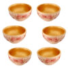 Set of 6 Handmade Decorative Pottery Bowls Model Spring
