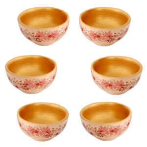 Set of 6 Persian Pottery Bowls Model Spring