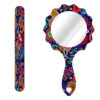 Metal Nail File and Mirror Set with Persian Inspired Baghcheh Pattern