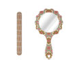 Metal Nail File and Mirror Set with Persian Inspired Bahar Pattern