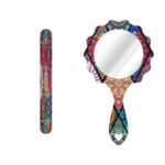 Metal Nail File and Mirror Set with Persian Inspired Nahal Pattern
